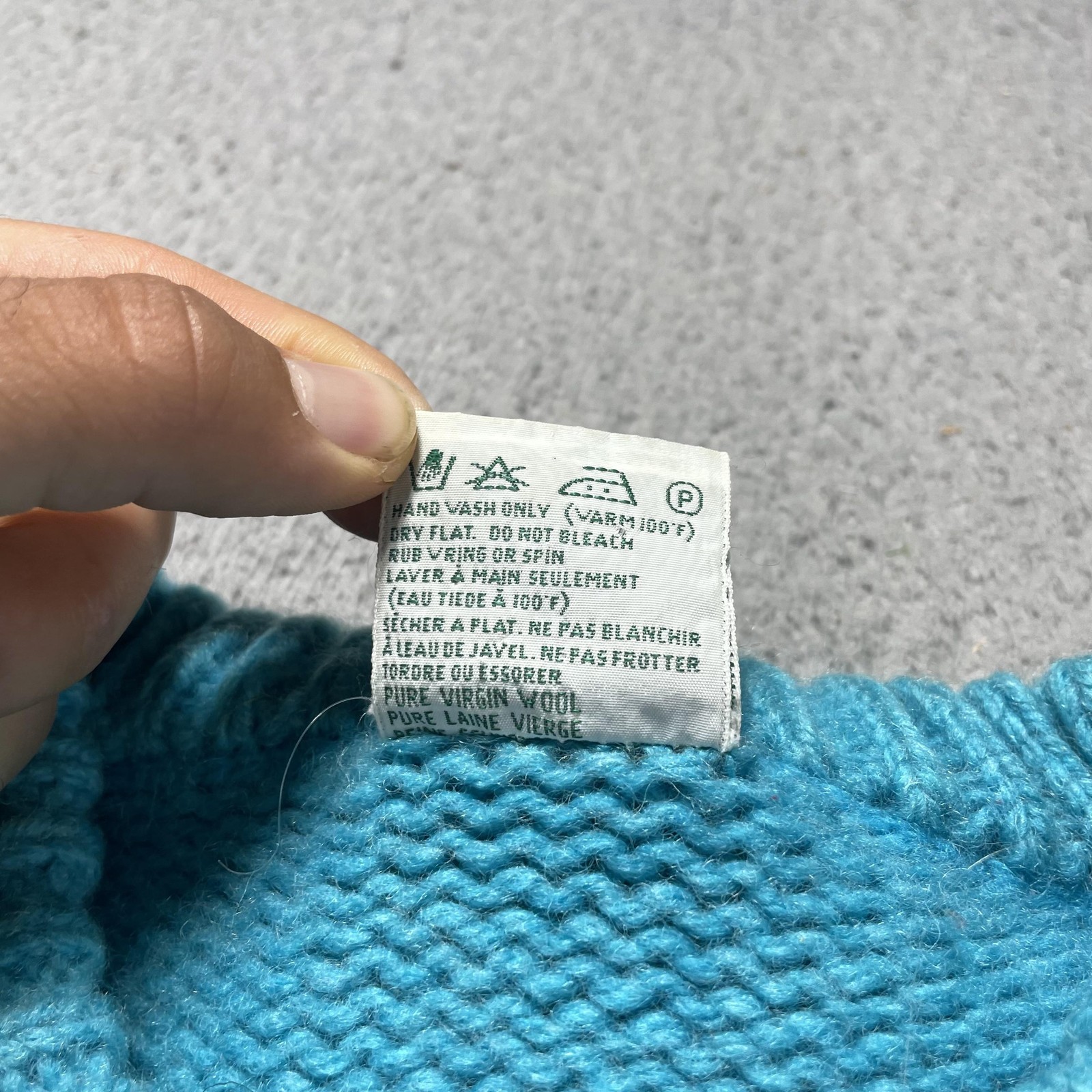 Vintage John Molloy Sweater Mens Medium Blue Wool Knit Crewneck Pullover Ireland