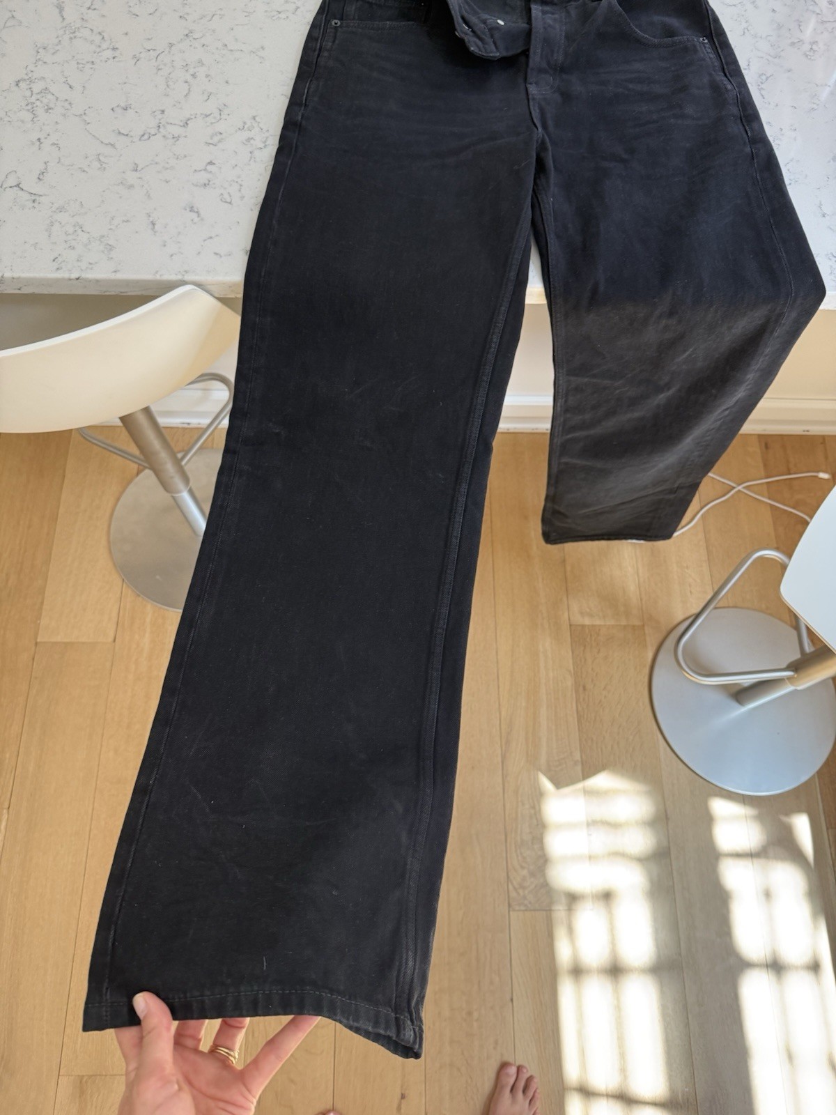 YSL BLACK JEANS 30 Straight Leg Denim Jeans
