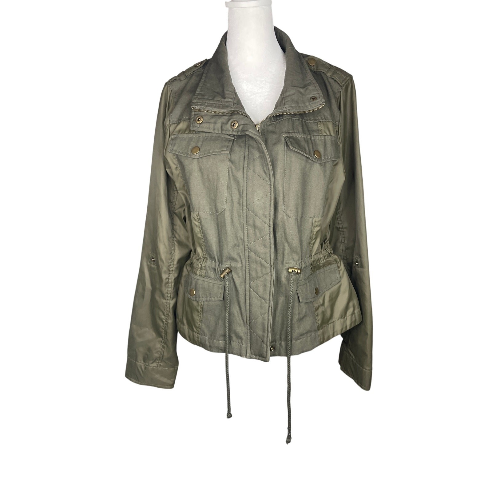 Maralyn and Me Olive Green Utility Jacket – Size M
