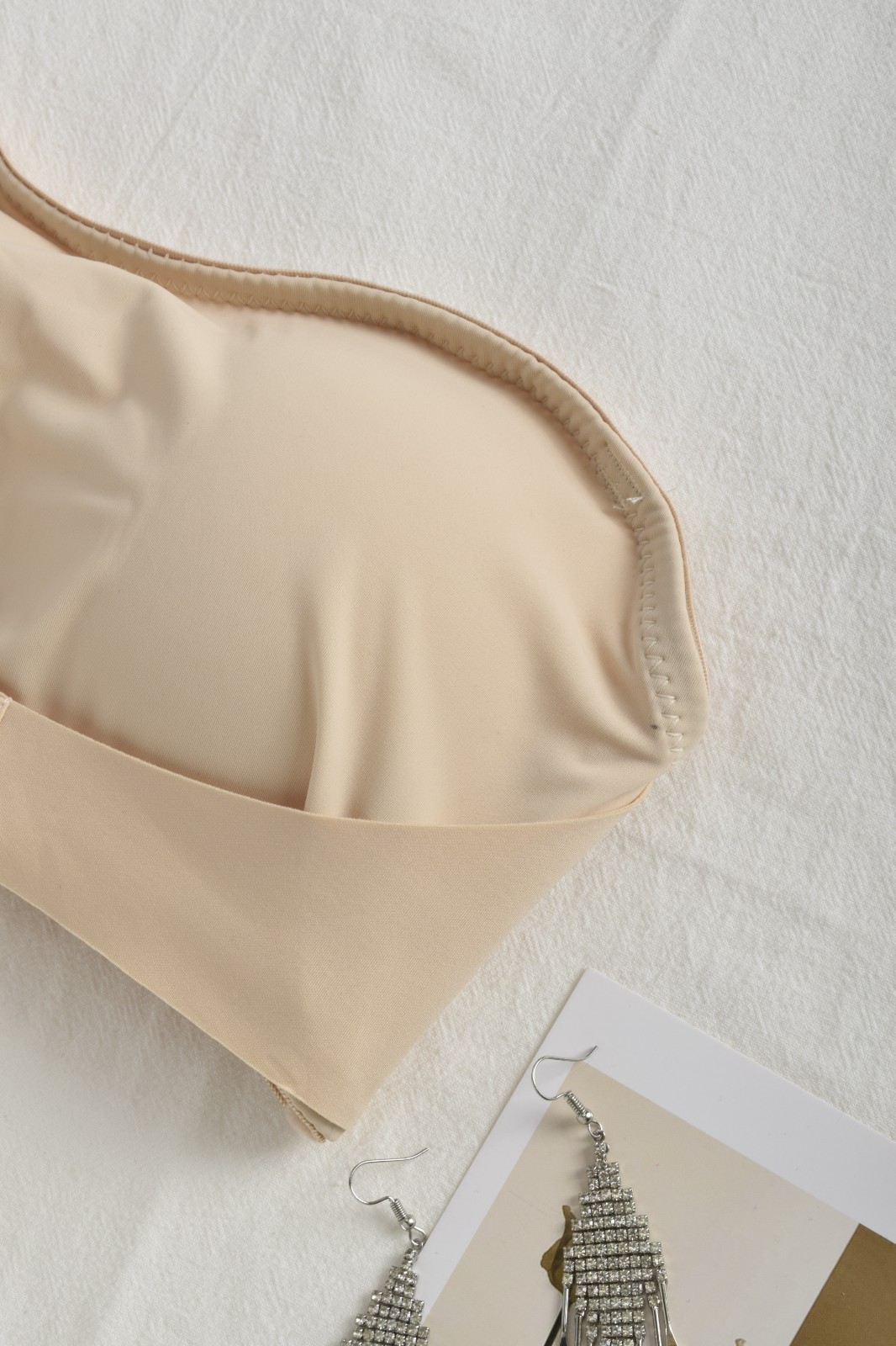 3 Pack Strapless Wireless Bra Anti-Slip Bandeau Front Closure Padded Bralette