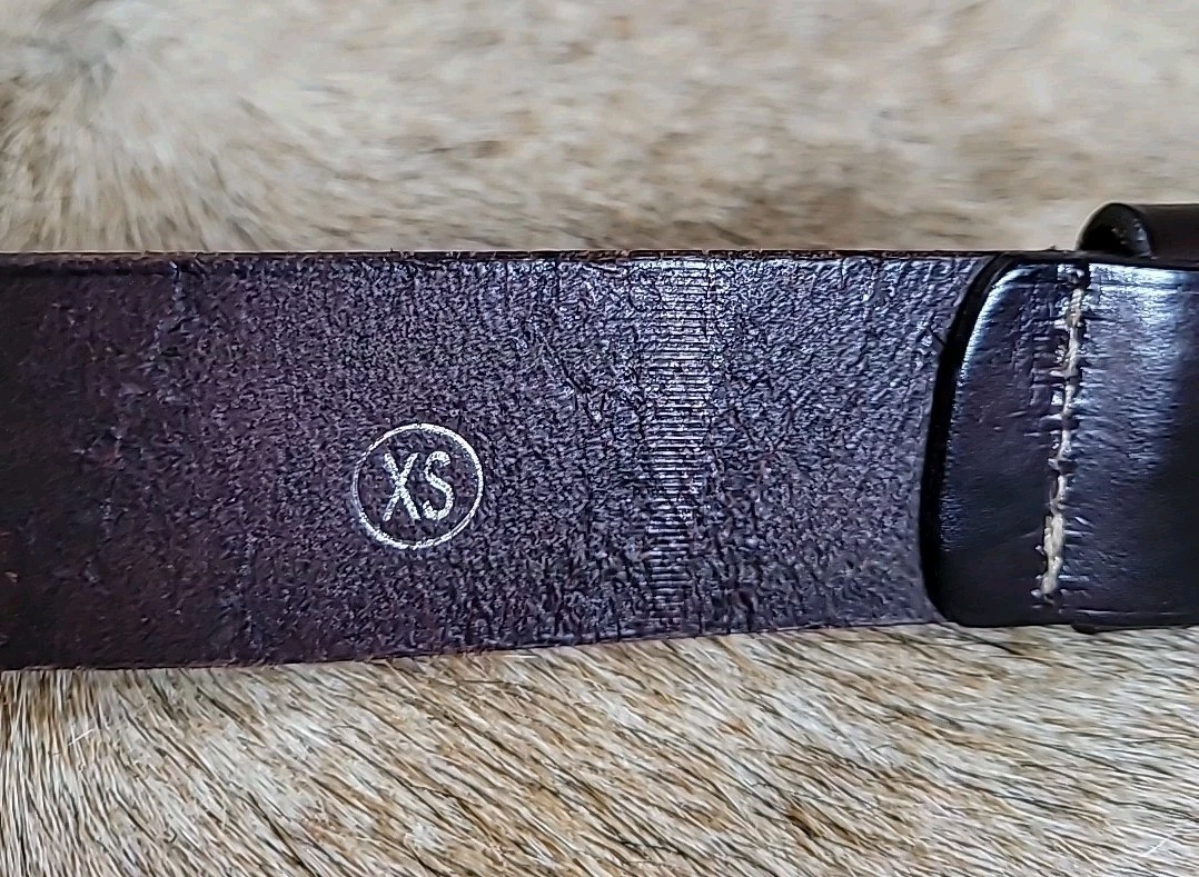 Zanellato Genuine Leather Belt Silver Buckle Made In Italy Size XS