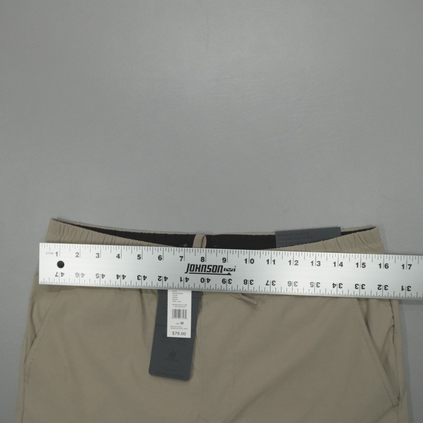 Kenneth Cole Active Men Cargo Joggers Lightweight Stretch Water Repellent Gravel