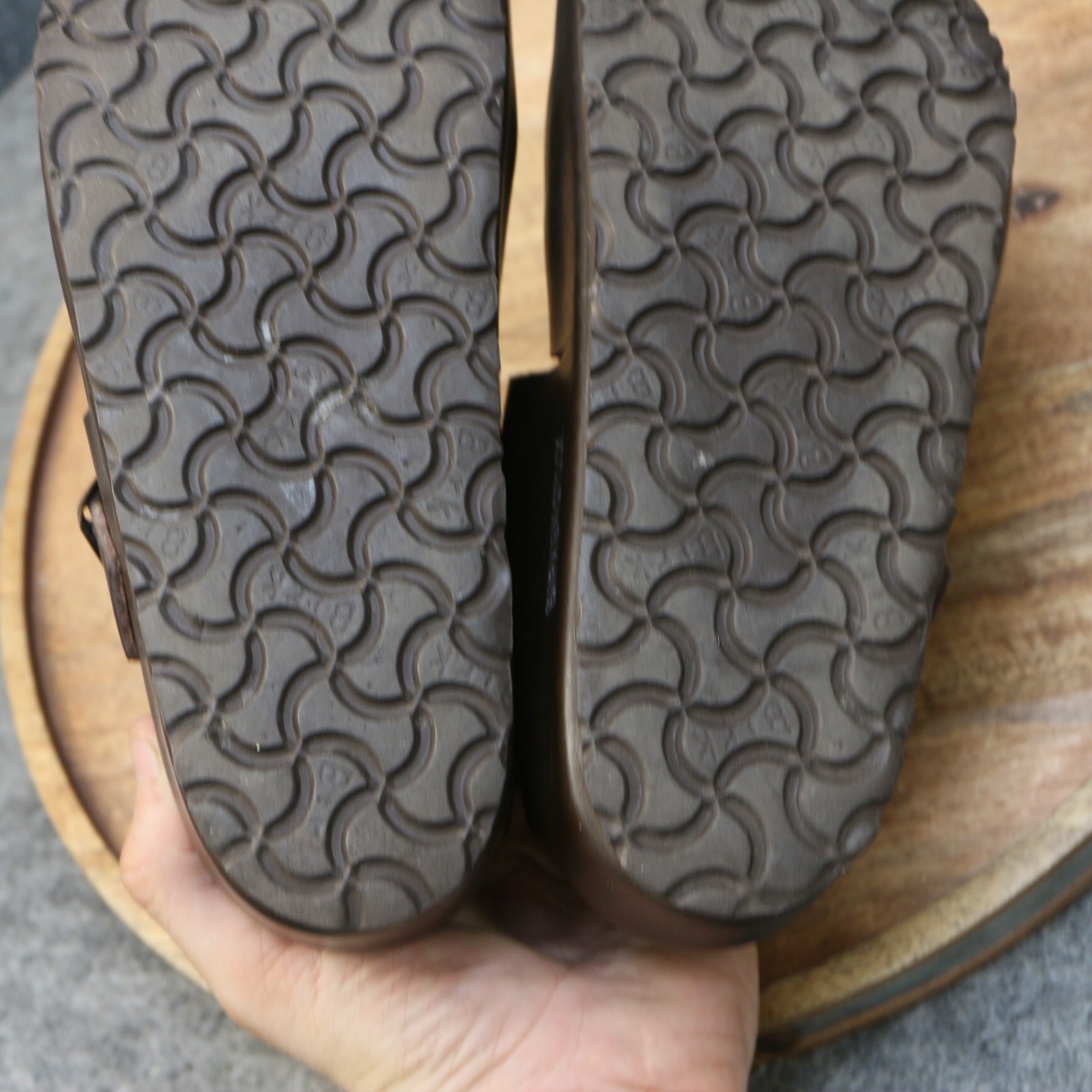 Birkenstock London Womens 38 US 7 Reg. Brown Oiled Leather Clogs Shoes Slip On