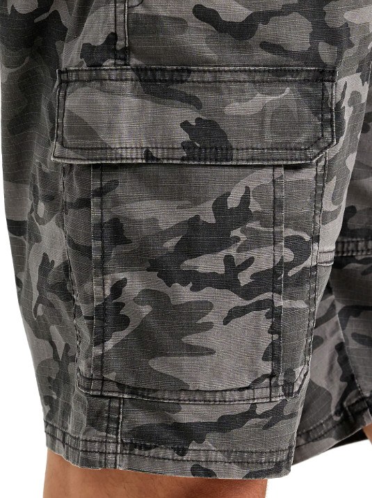 Mens Wrangler Cargo Shorts with Stretch Camo Relaxed Fit Tech Pocket CHOOSE SIZE