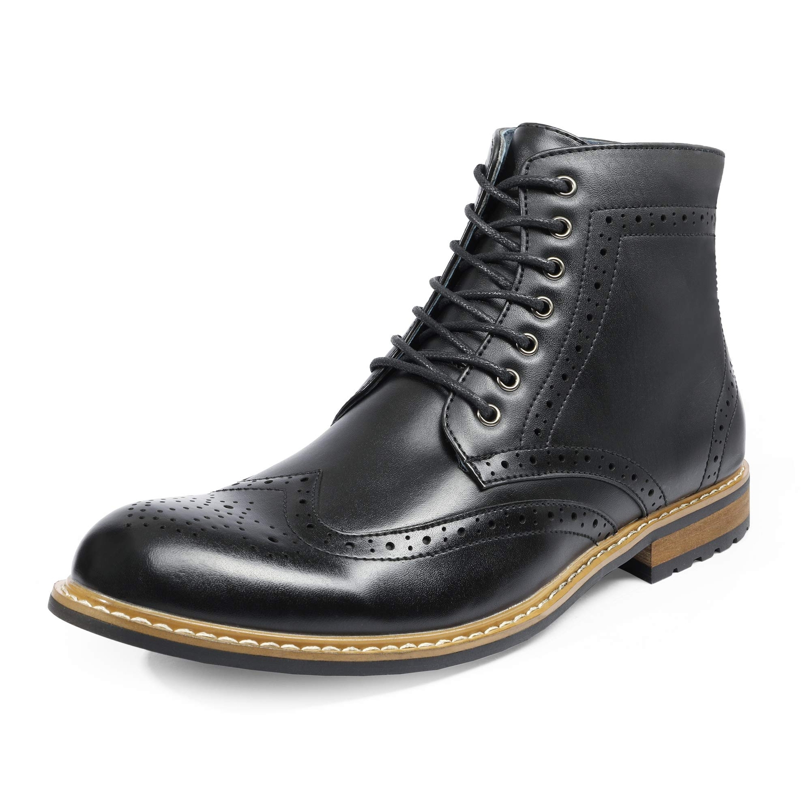 Men’s Motorcycle Leather Chukka Boots Oxford Derby Dress Shoe Brown Black 6.5-15