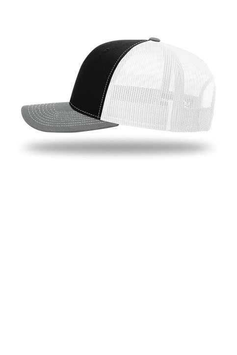 Richardson Trucker Cap Black/White/Heather Grey 112