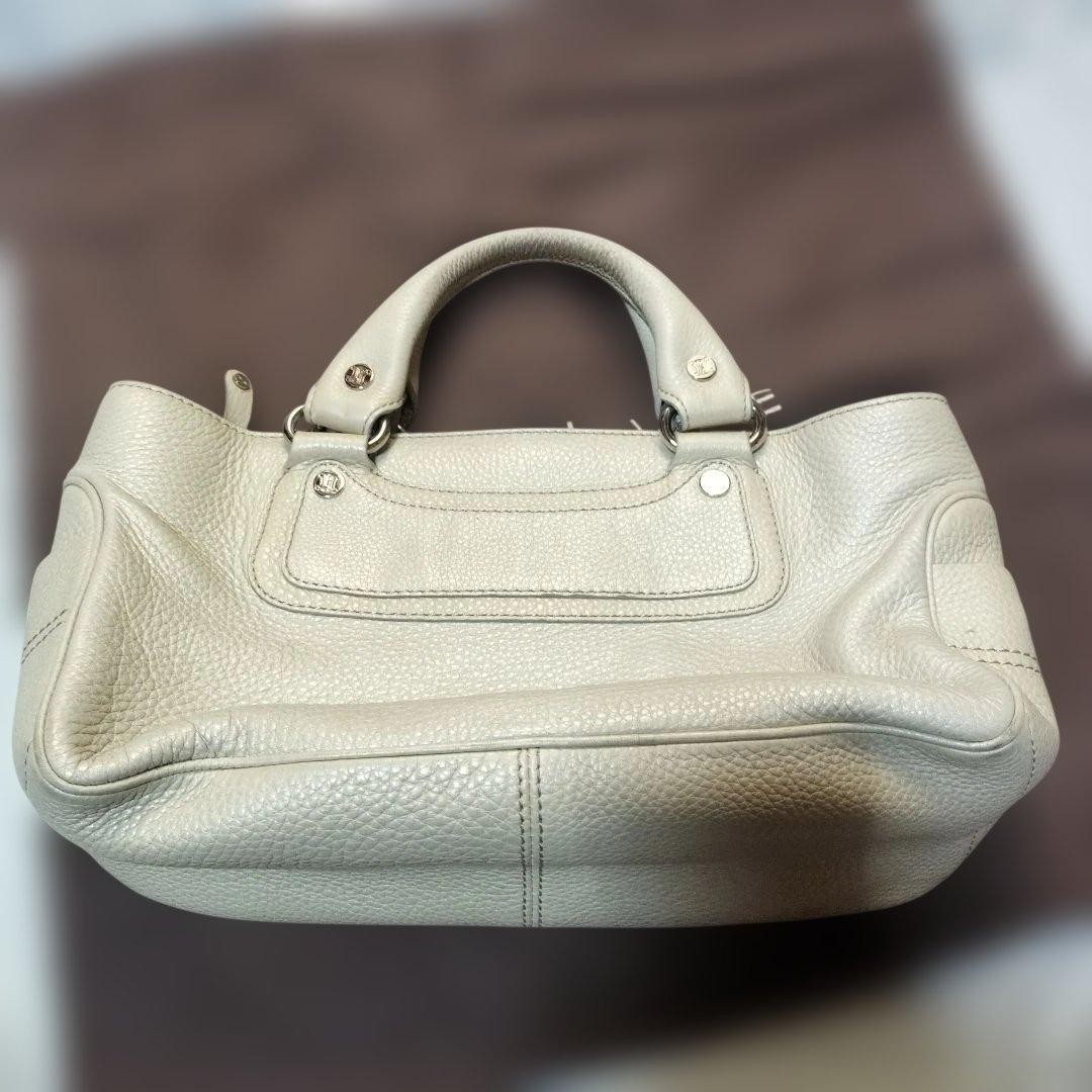 CELINE Boogie Bag Off-White Leather Handbag Women’s Casual Vintage A1338