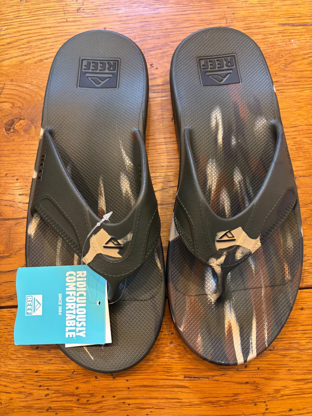 New Reef Fanning H20 Men’s Size 10 Sandals Camo