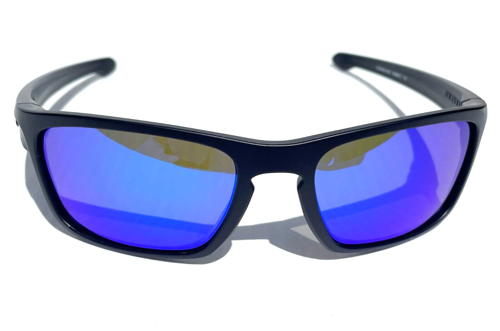 NEW Oakley SLIVER STEALTH Matte Black POLARIZED Galaxy Blue Sunglass Lens 9408