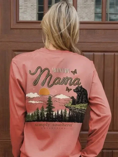 Simply Southern Mountain Mama Long Sleeve T-Shirt Women