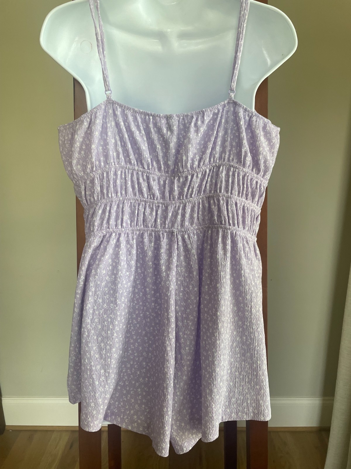 Lavender Purple Medium One Piece Romper Brand DIVIDED by H&M Adjustable Straps