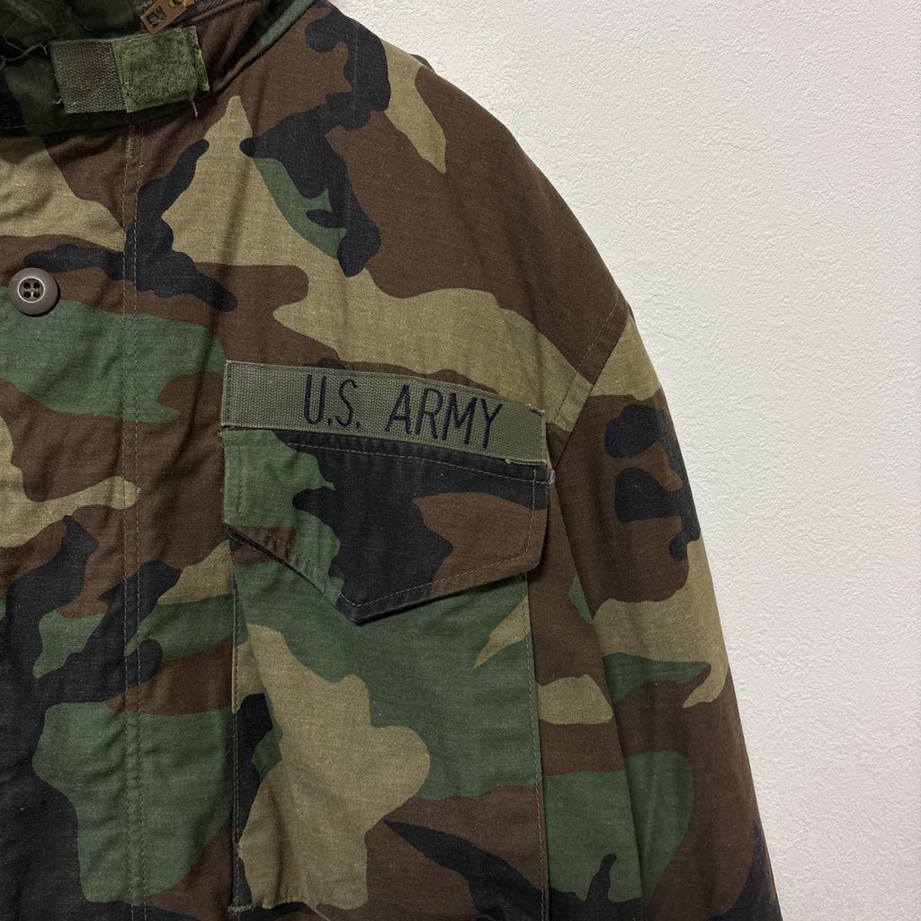 【US ARMY】 84年納入 米軍 実物 M-65 ウッドランドカモ フィールドジャケット S-3668