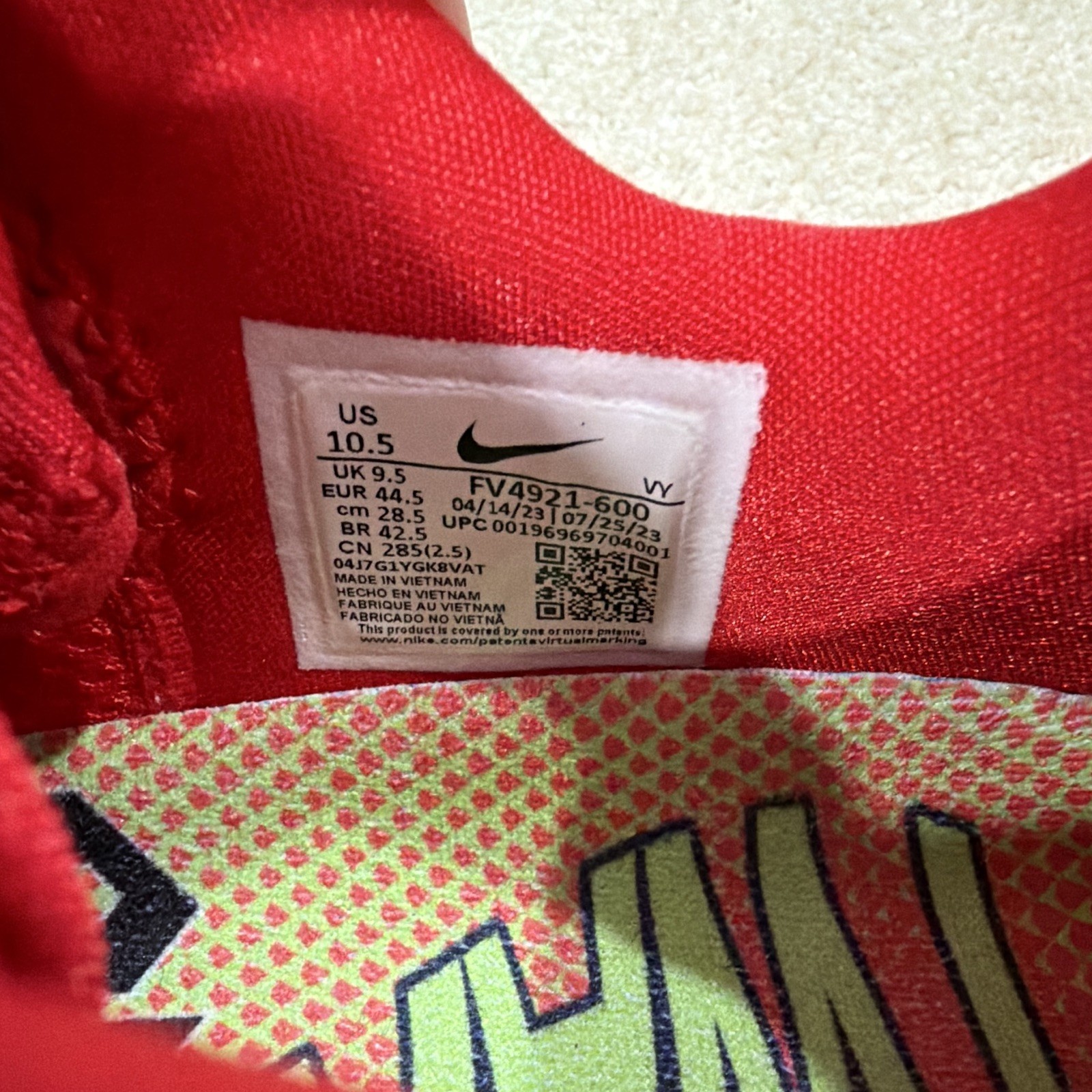 Nike Zoom Kobe 6 Protro Reverse Grinch Red/Green/Black Low Top FV4921-600