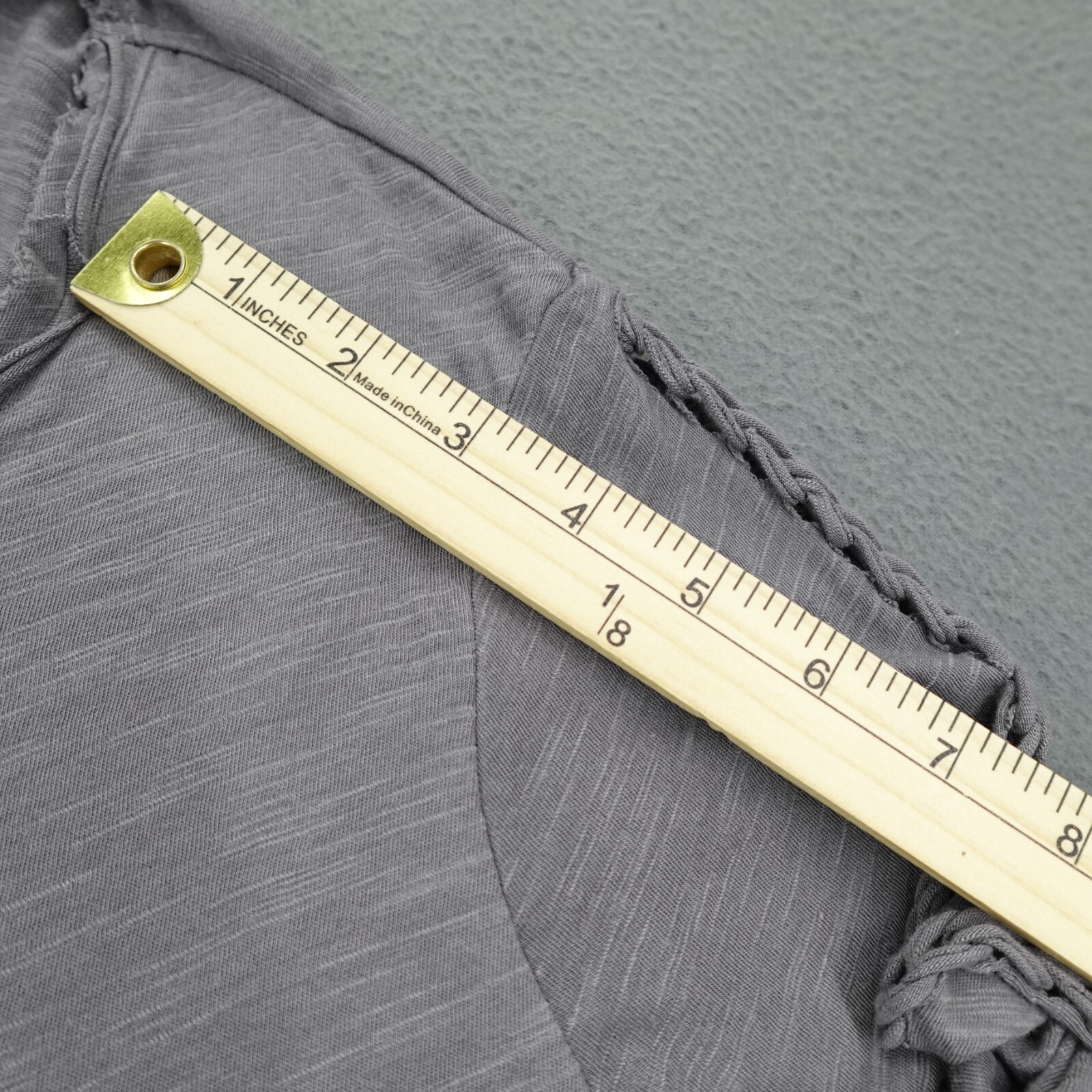 Cato Plus Sportswear Top Women’s Size 8/20W Gray Long Sleeve Bow Front NWT!