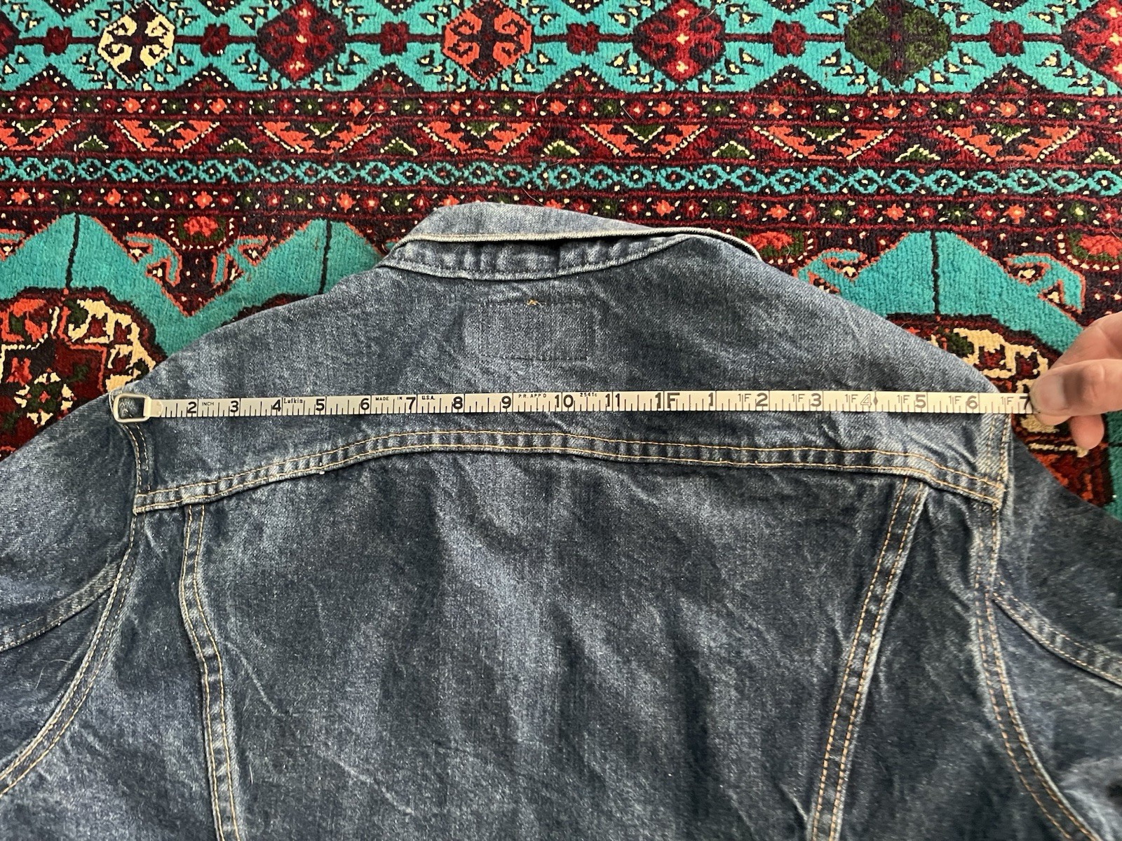 Vintage 90s Levi Type 3 Dark Wash Men’s Size Large Made In USA Denim Trucker L