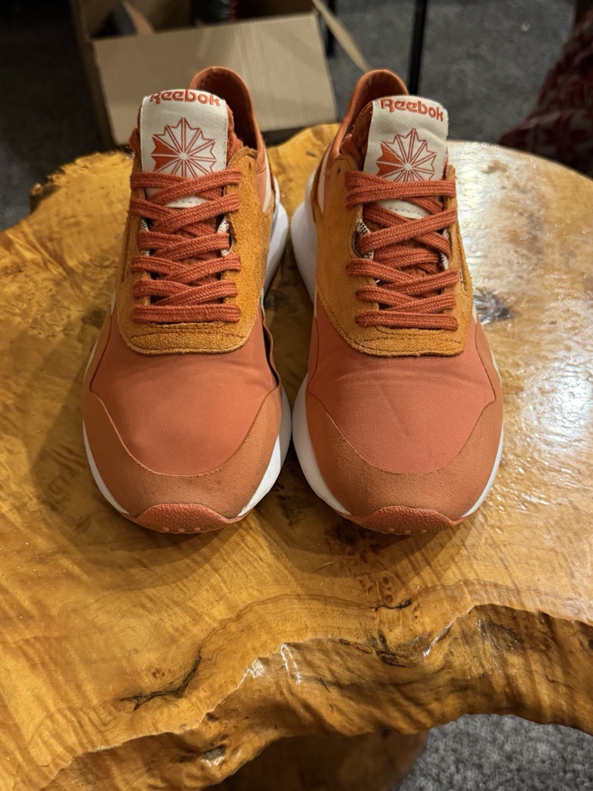Reebok Classic Nylon SP Mars Dust Orange Suede Sneakers Womens Size 7 CN5114