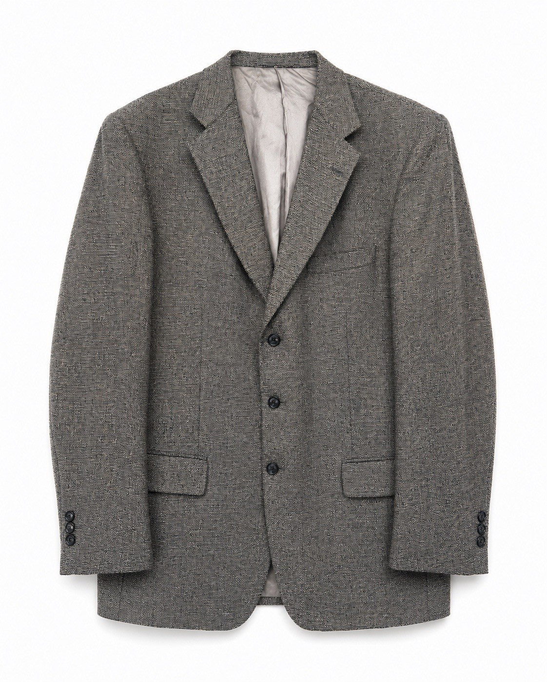 Givenchy Monsieur Blazer 46L Gray Wool Silk Sport Coat 3 Button Made in Italy