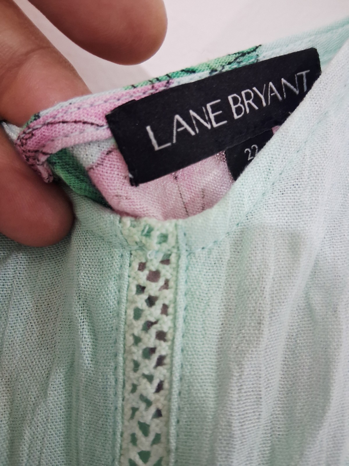 Lane Bryant Womens V Neck Blouse Top Floral Print Size 22