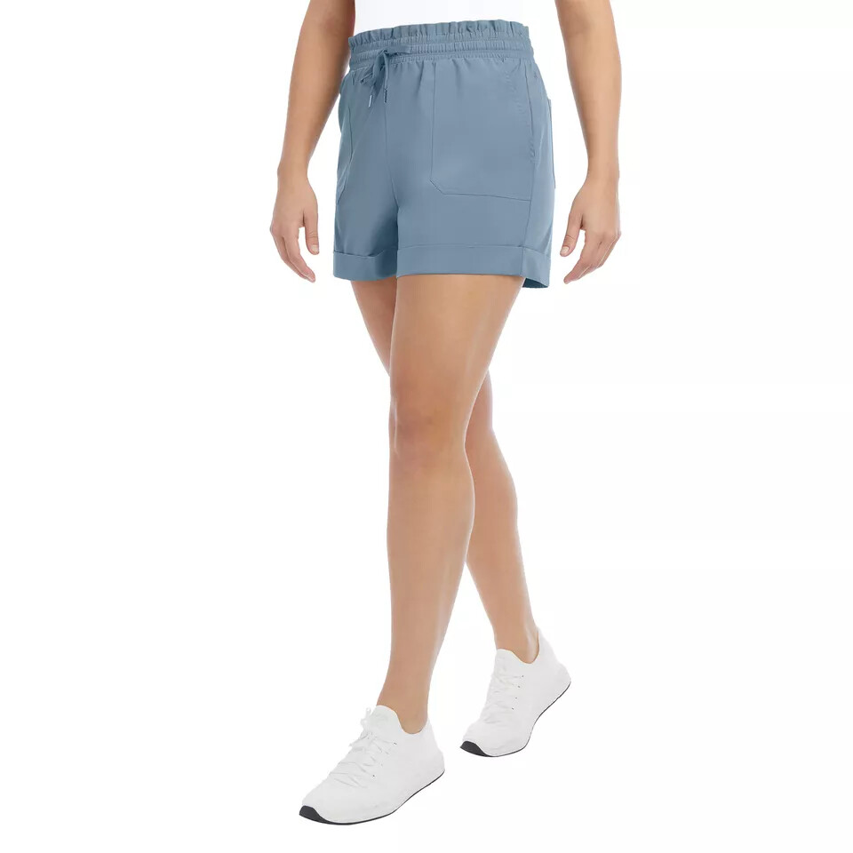 Danskin Ladies’ Woven Paperbag Short | C32