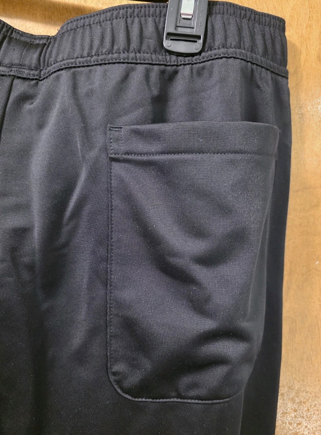 ADIDAS Tricot Men’s Size Large Black/Black Stitched Logo 12″ Leg Zip Track Pants