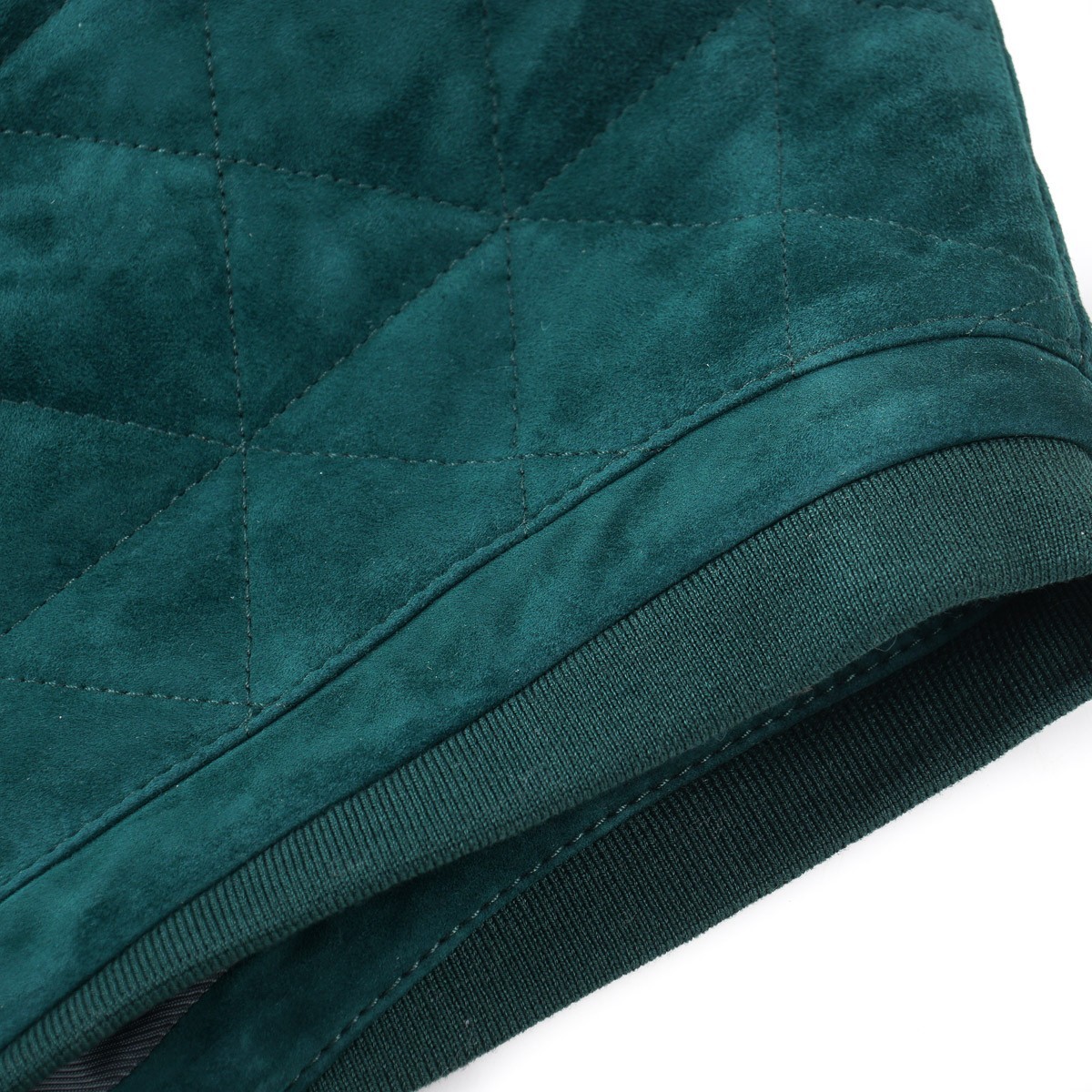 Brett Johnson Quilted Cashmere Calf Suede Leather ‘Portofino’ Vest M (Eu 50) NWT