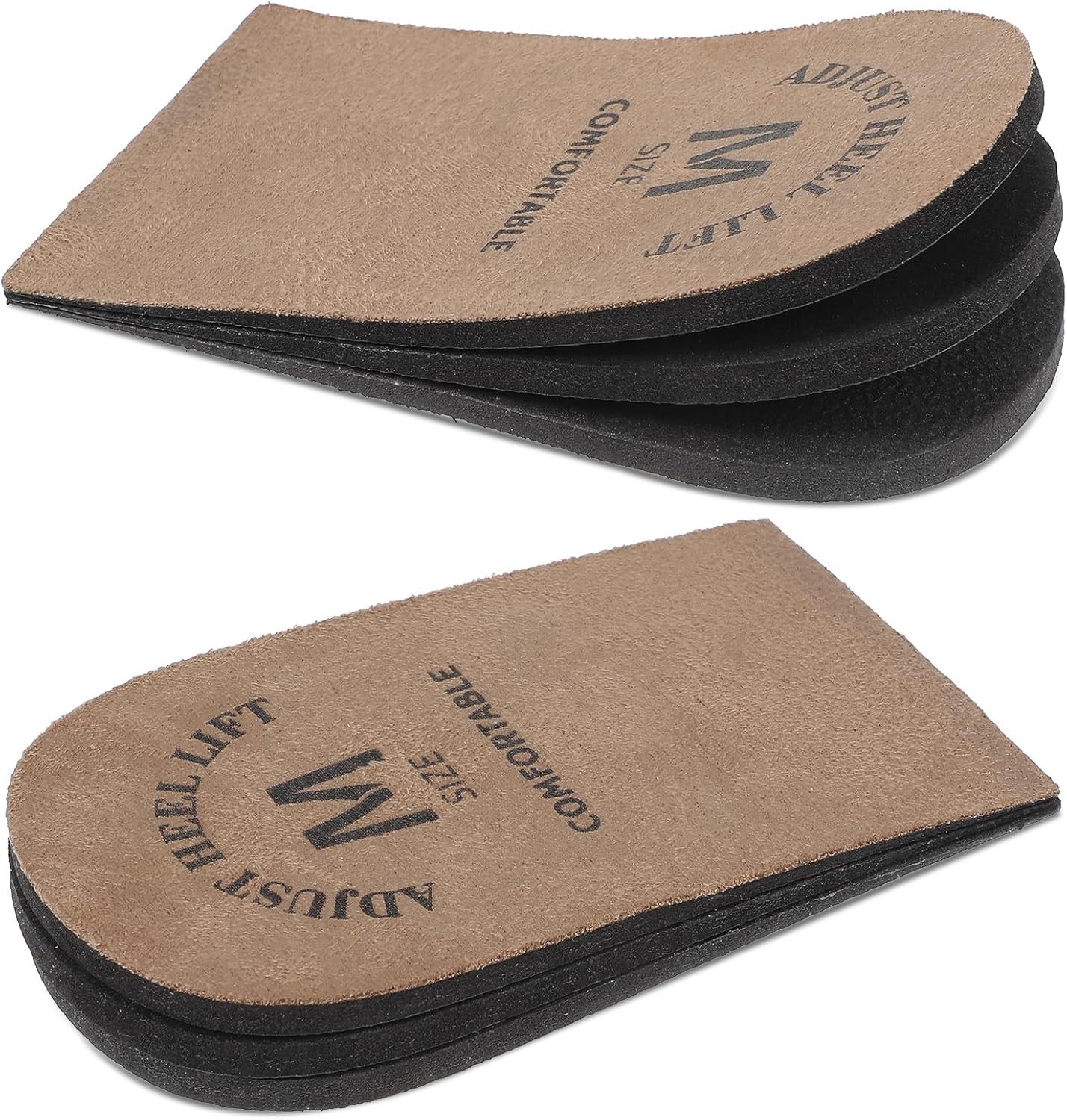 1 Pair Heel Pads for Shoes Men & Women Height Increase, Adjust A Lift Brown