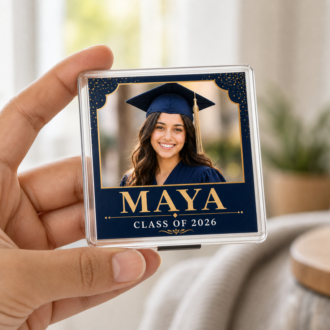 Personalized Pet Memorial Photo Magnet Custom Name Dates
