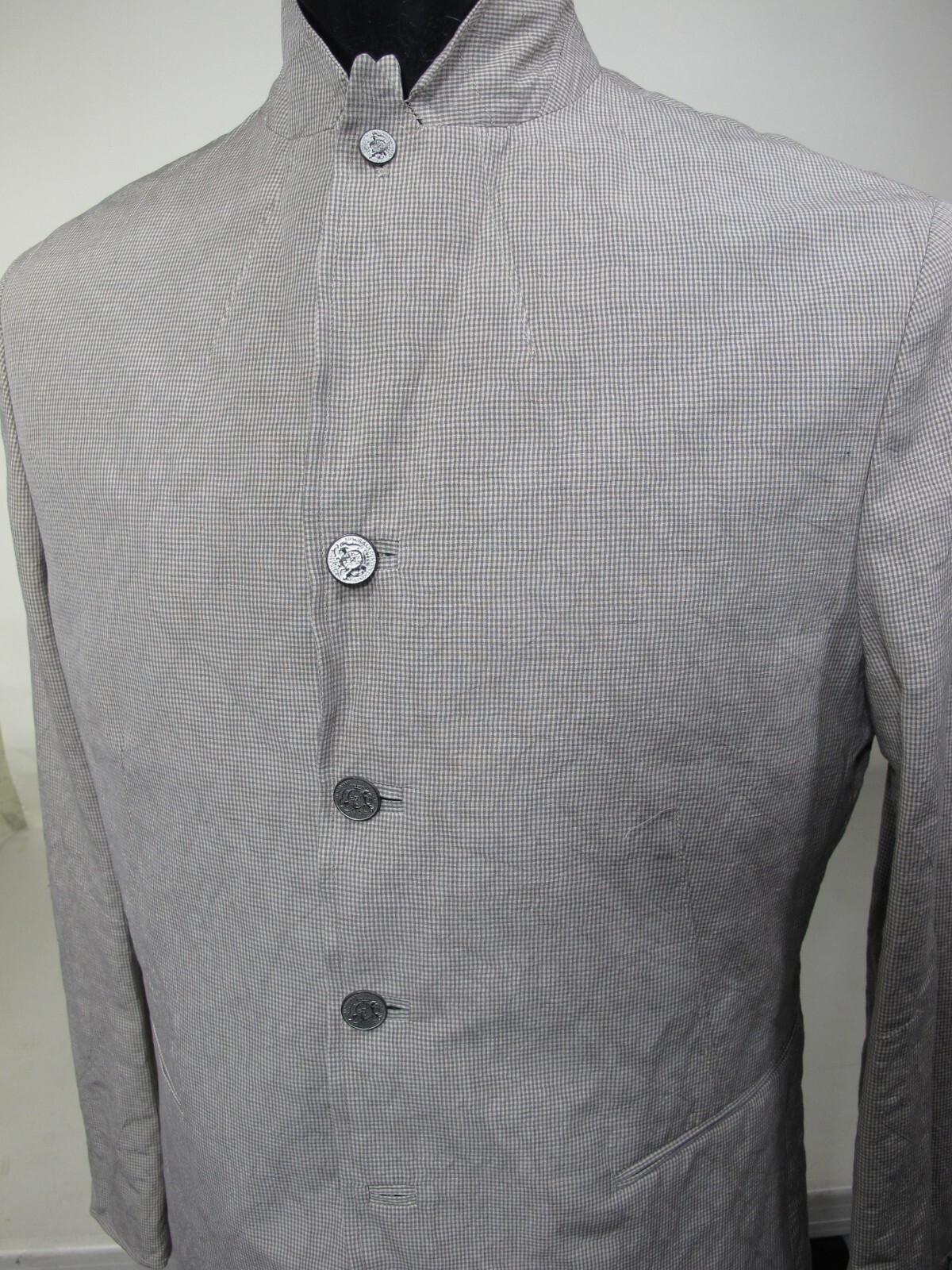 John Varvatos Linen Cotton Sport Coat Unstructured Blazer 54 Eu 44 US Khaki Tan