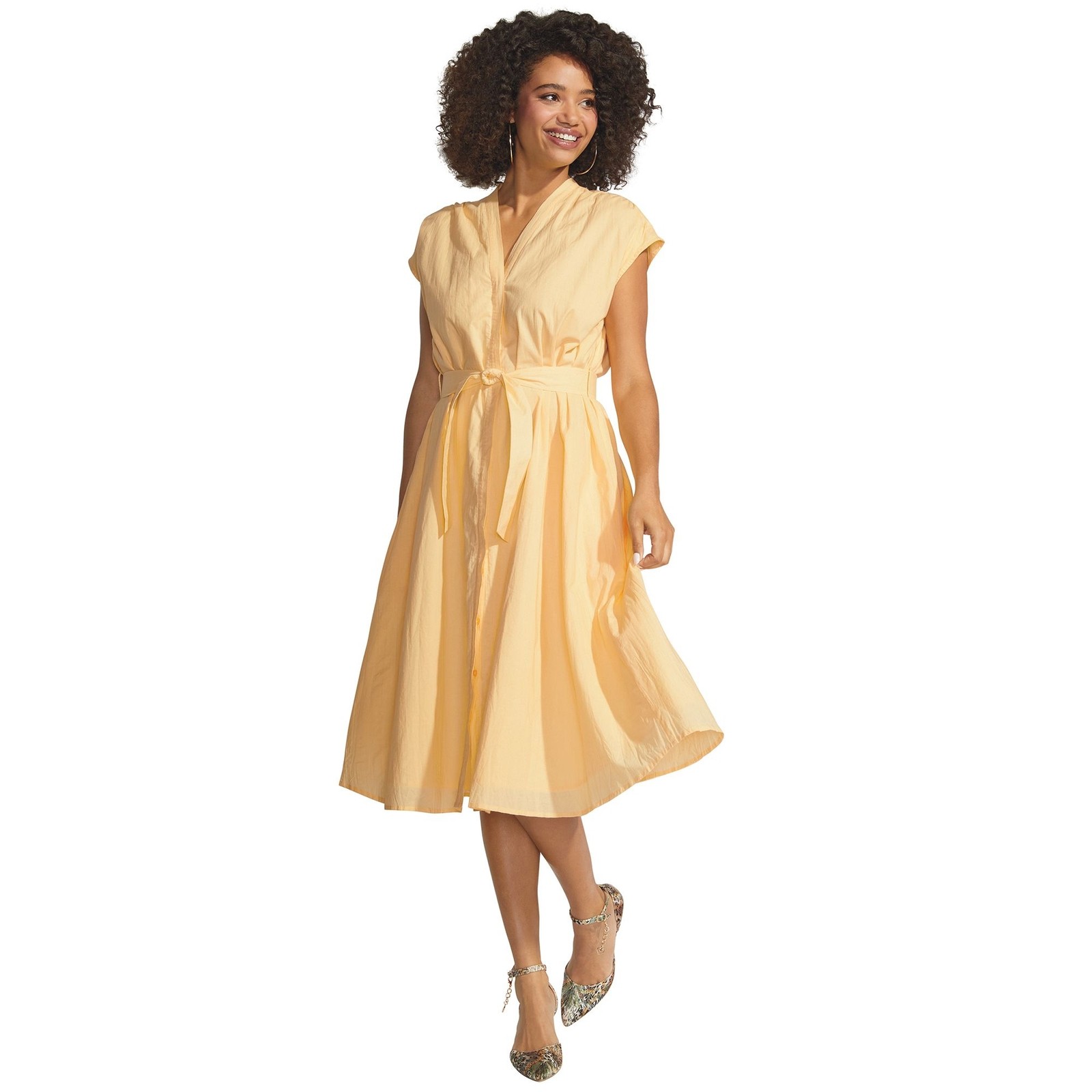 Masseys® Cotton Tie Waist Dress