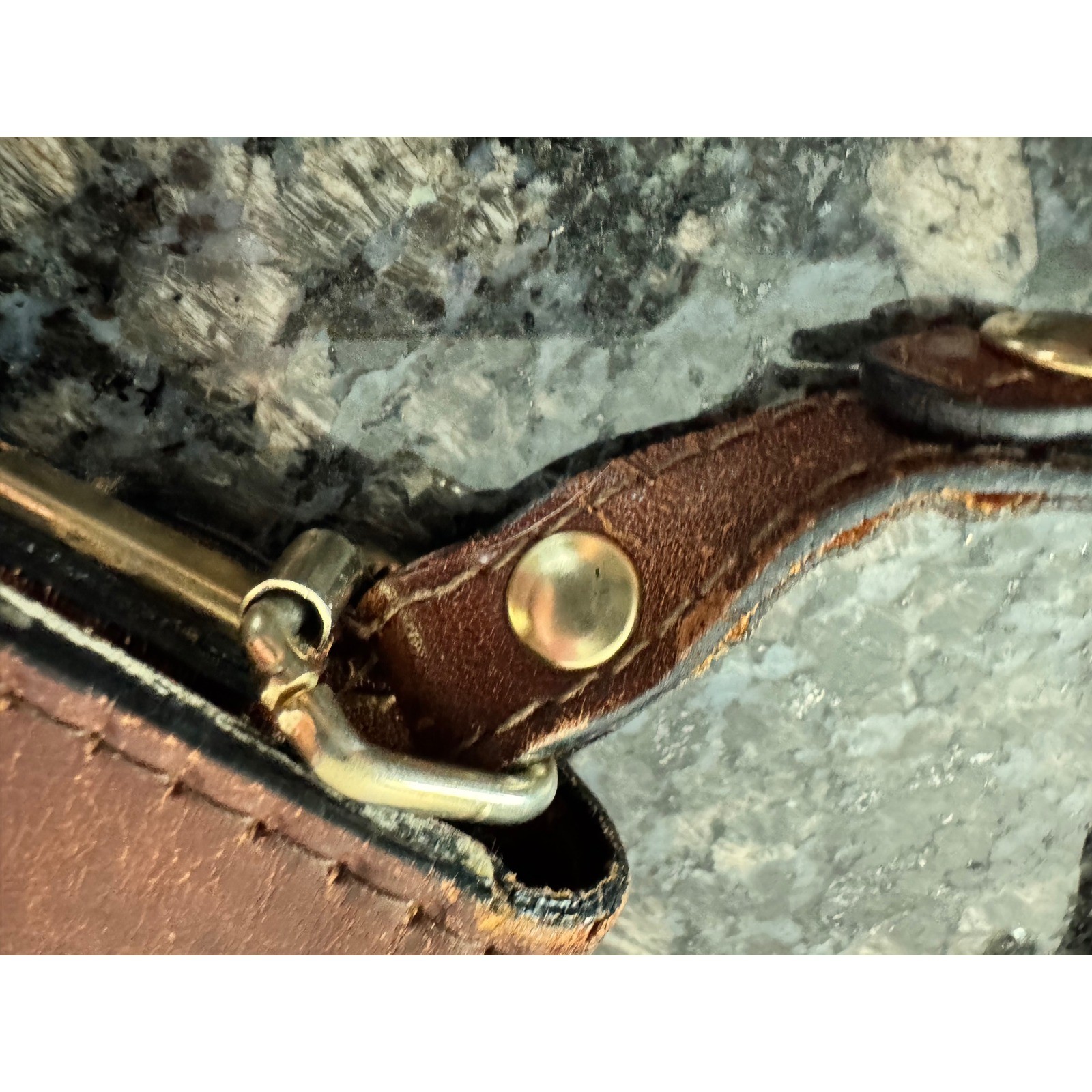 Vintage Brown Leather Celine? Horse Carriage Shoulder Bag Equestrian Flap Purse