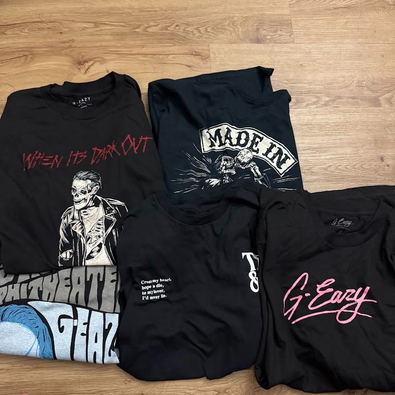 Lot of 5 New G Eazy When It’s Dark Out T-Shirt Large Black Rap Hip Hop