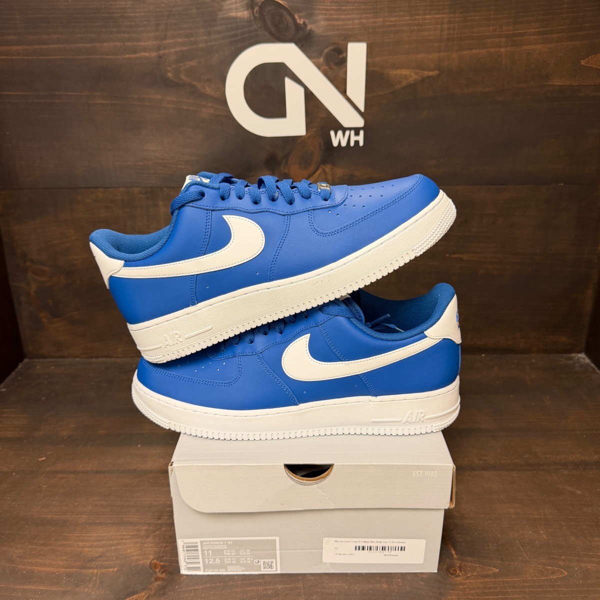 Nike Air Force 1 Low ’07 College Blue White (Pre-Owned) – FJ4146-402-… Size 11