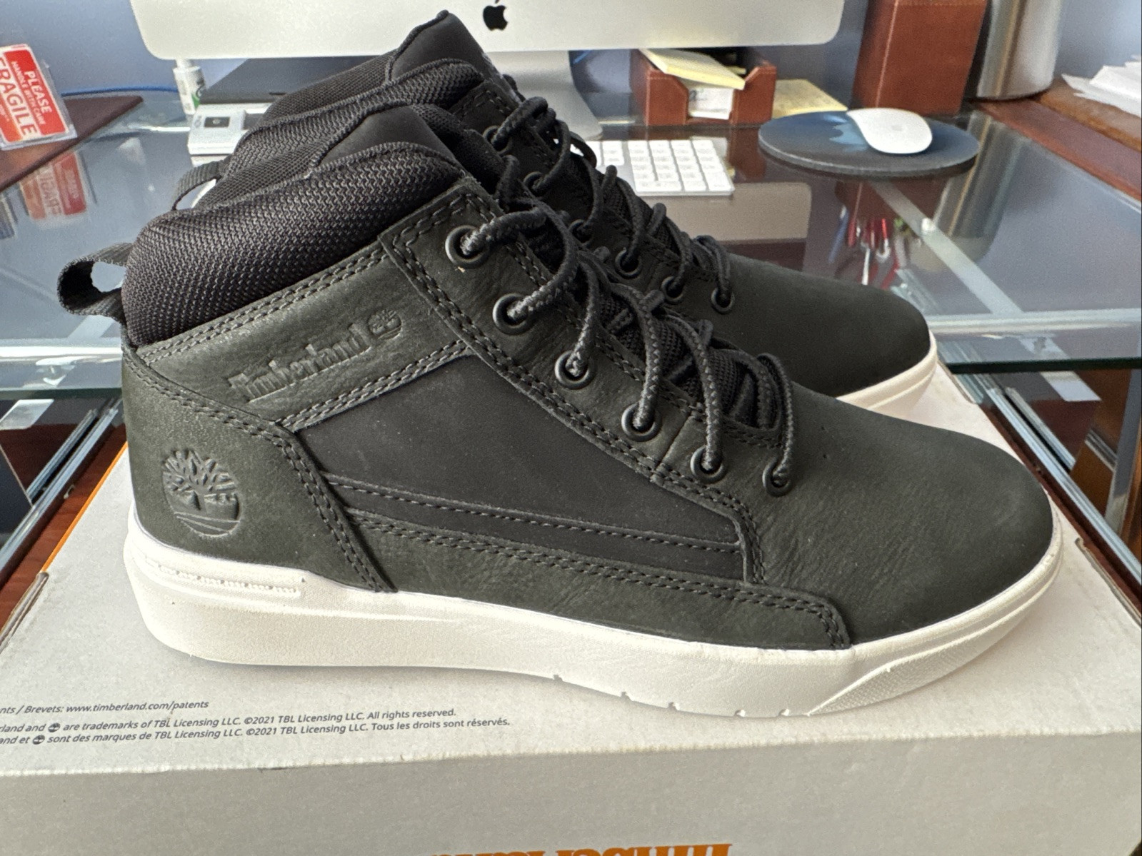 Timberland Men’s Allston Sneaker Mid Black Nubuck (TBOA69V5W05)