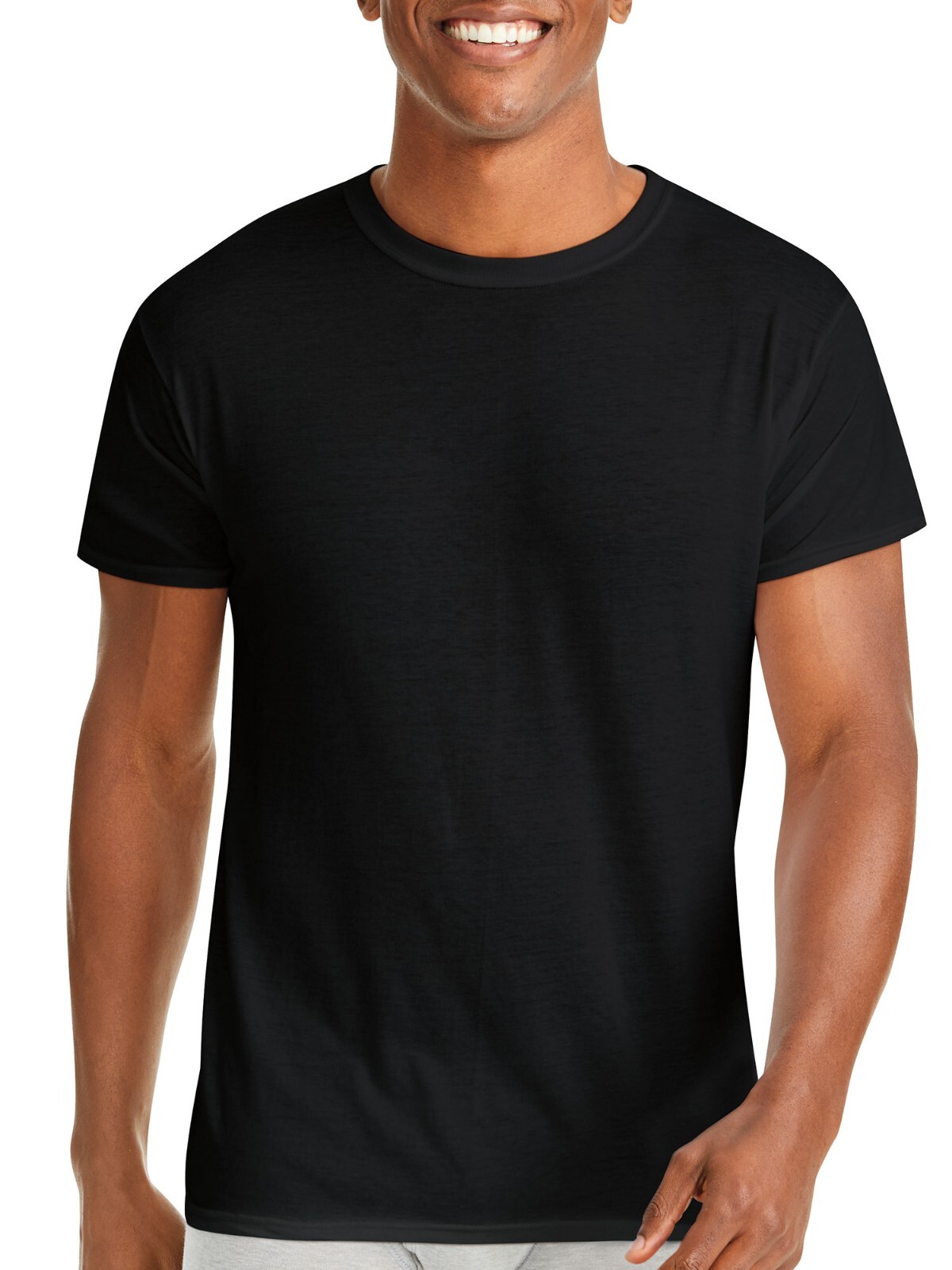 Men’s Tagless Crew-neck T-shirts, Small 34-36, 4pk, Hanes Red Label, Assorted