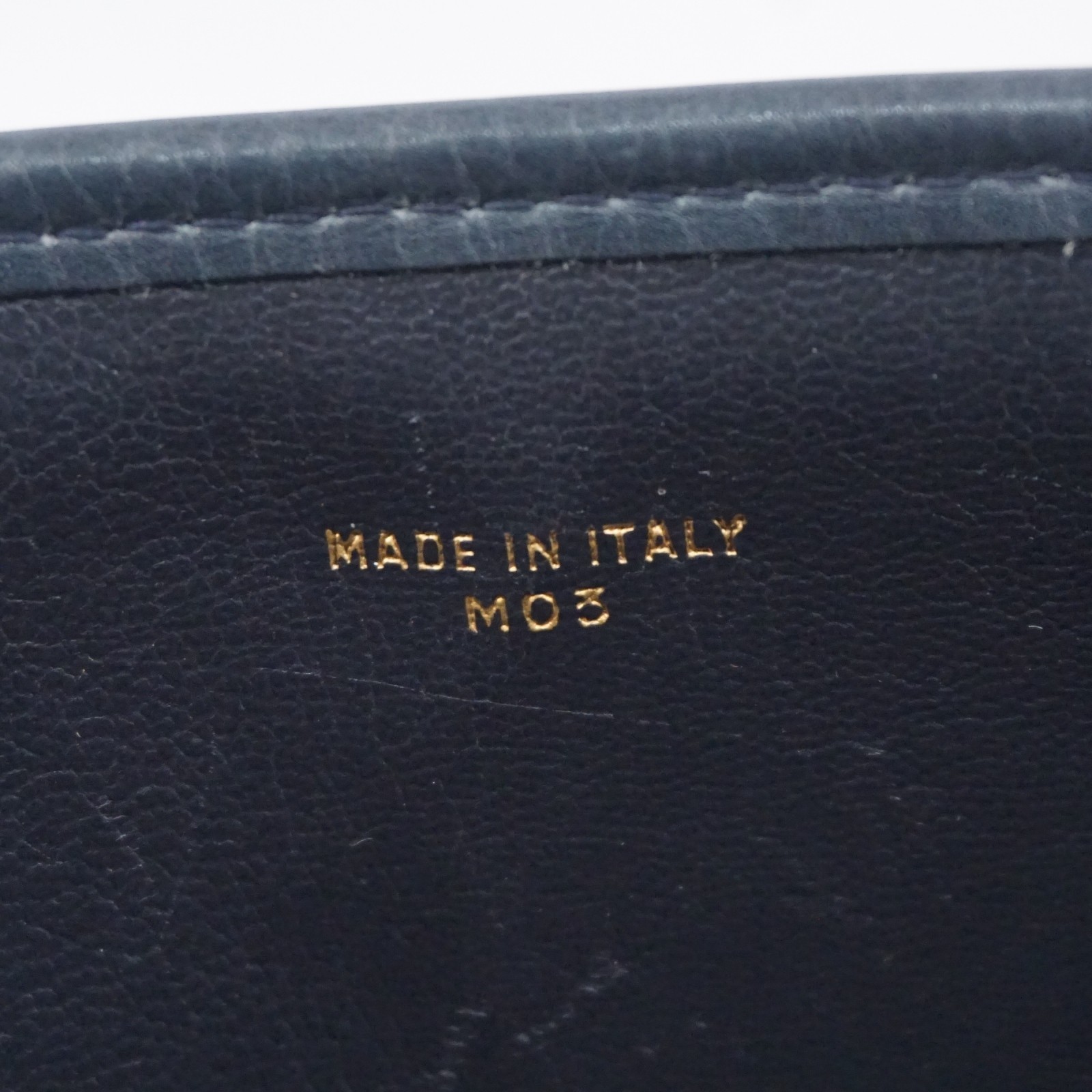 CELINE Macadam Clutch Bag PVC Leather Dark Navy Black Vintage Old Celine Auth