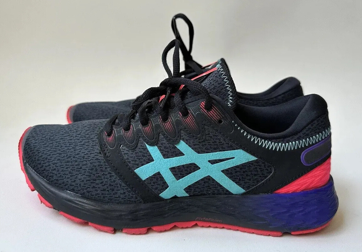 ASICS RoadHawk FF Twist Women Black Ice Mint Running Shoes 1012A520 Sz 7.5 -S28