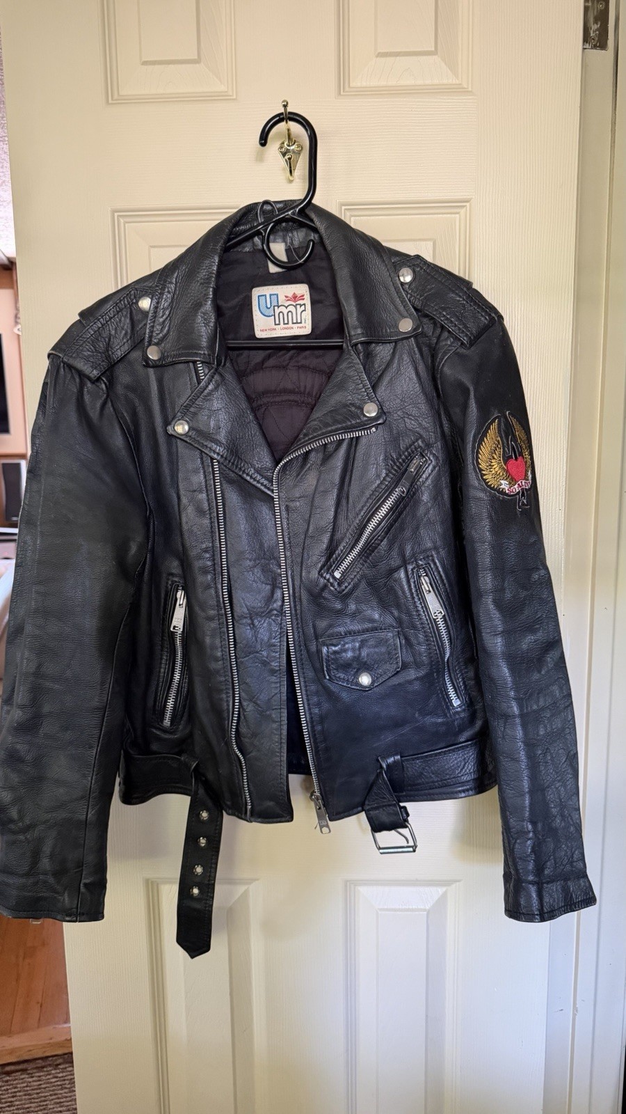 LOVE AND ROCKETS fans Vintage Leather Motorcycle Jacket Women’s Small