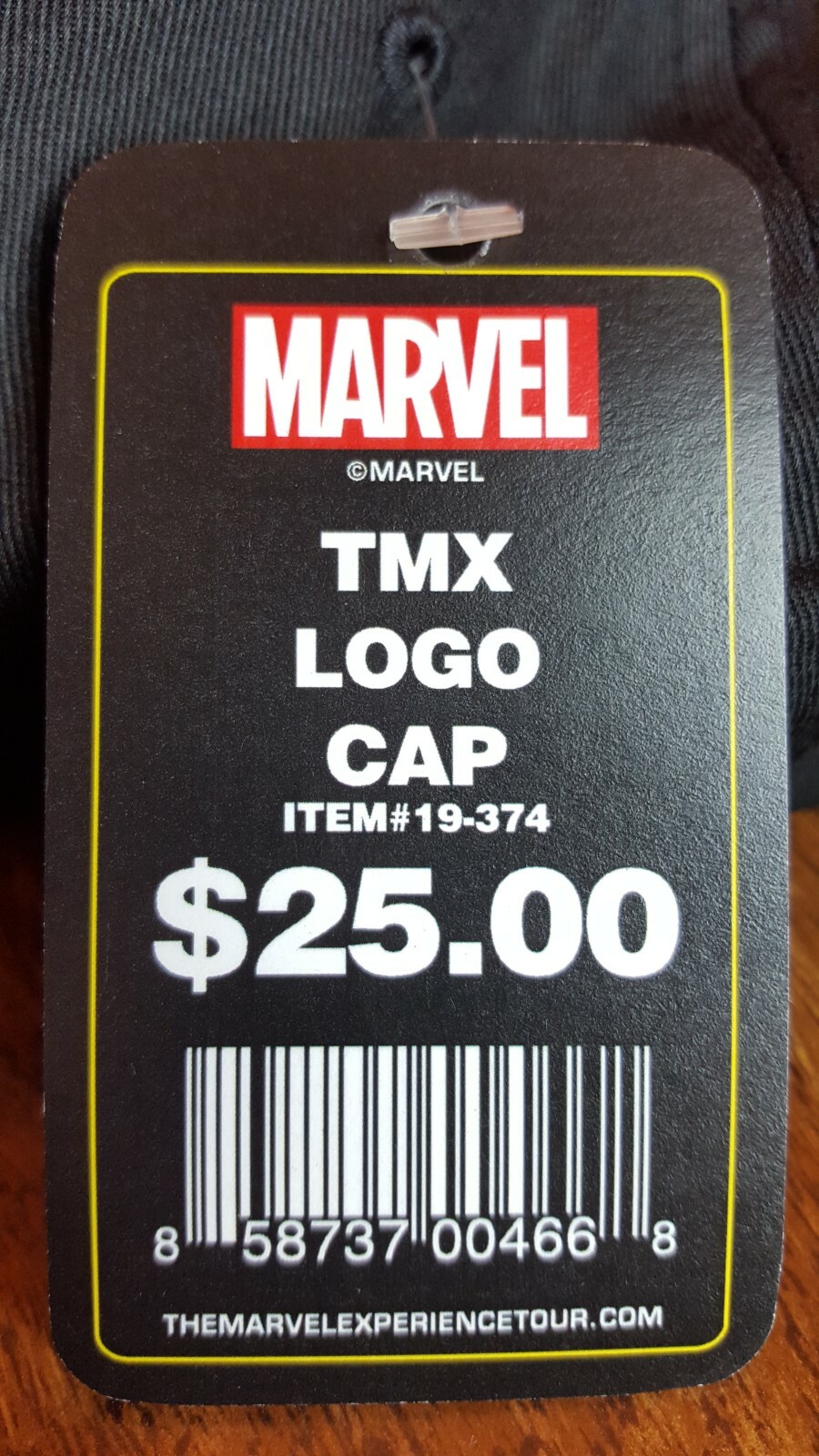 MARVEL LOGO CAP – Black Adjustable Size Hat -The Experience Convention Comic Con