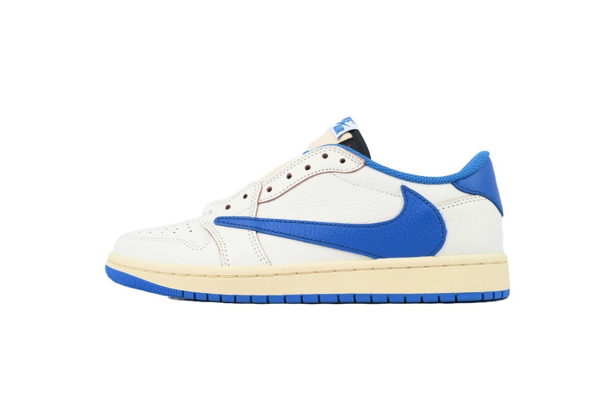 DM7866-104 Free Shipping White Blue Travis Scott x Air Jordan 1 Retro Low