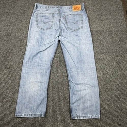 Levis 559 Relaxed Straight Leg Jeans Light Wash Blue Denim 38×30 00559-0363