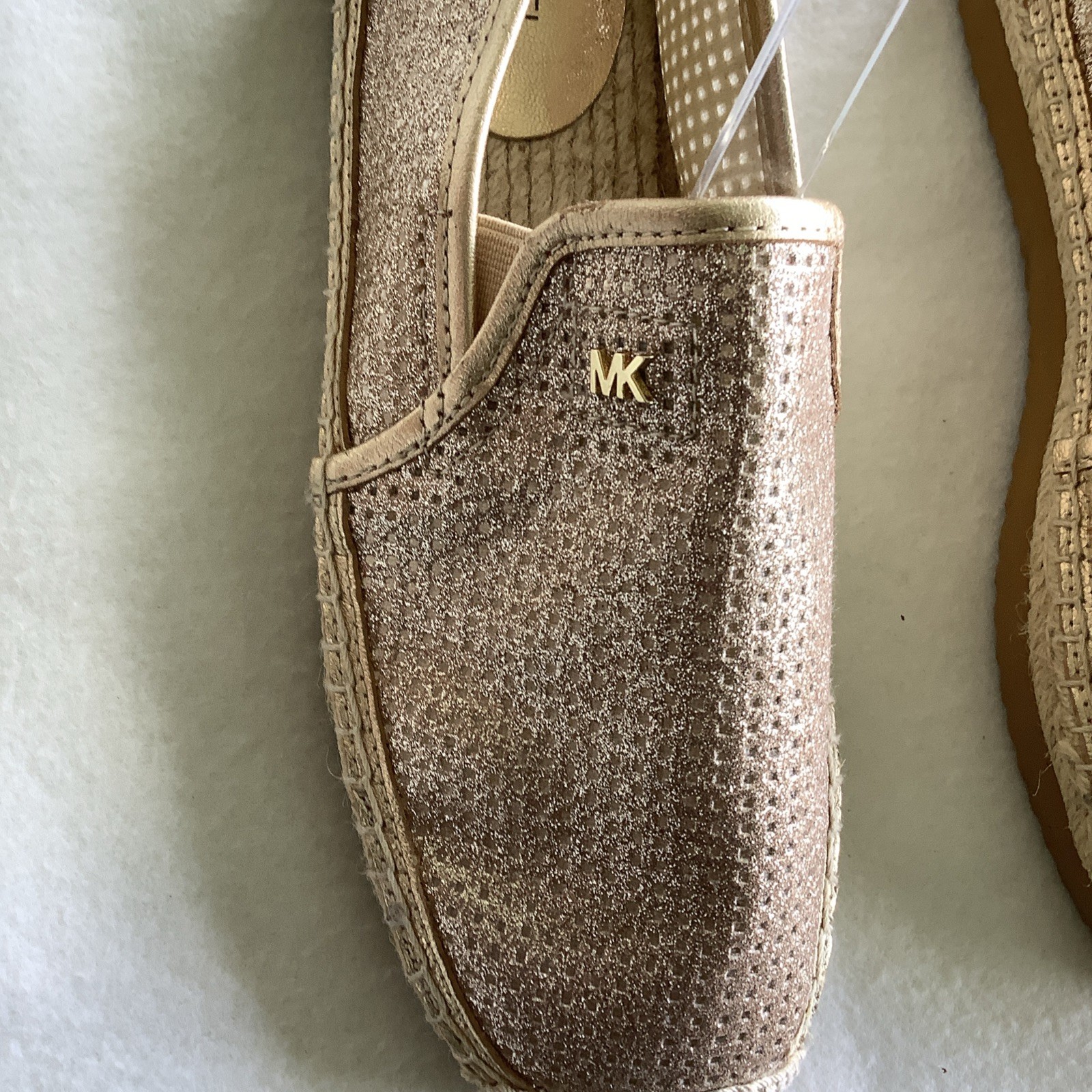 Michael Michael Kors Women Kendric Glitter Espadrille Platform Loafer Shoes 7.5M