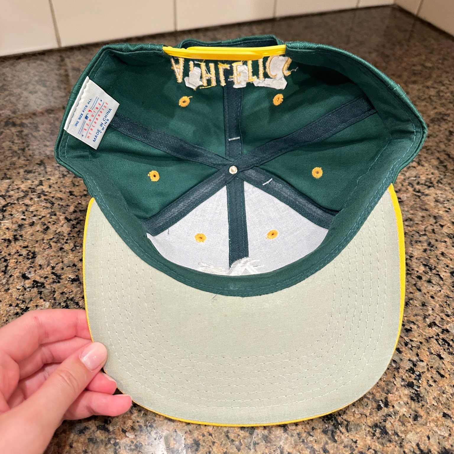 Oakland Athletics MLB Baseball Cap Green Yellow Snapback Hat New
