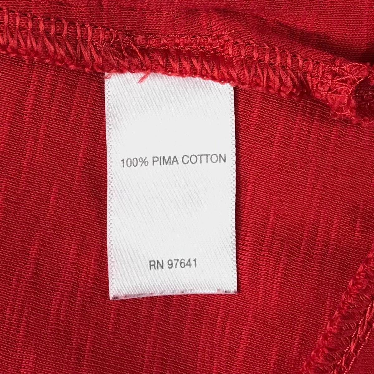 J Jill Red Pima Cotton Dipped Hem Tunic Top Size M Minimalist Capsule Slub Knit