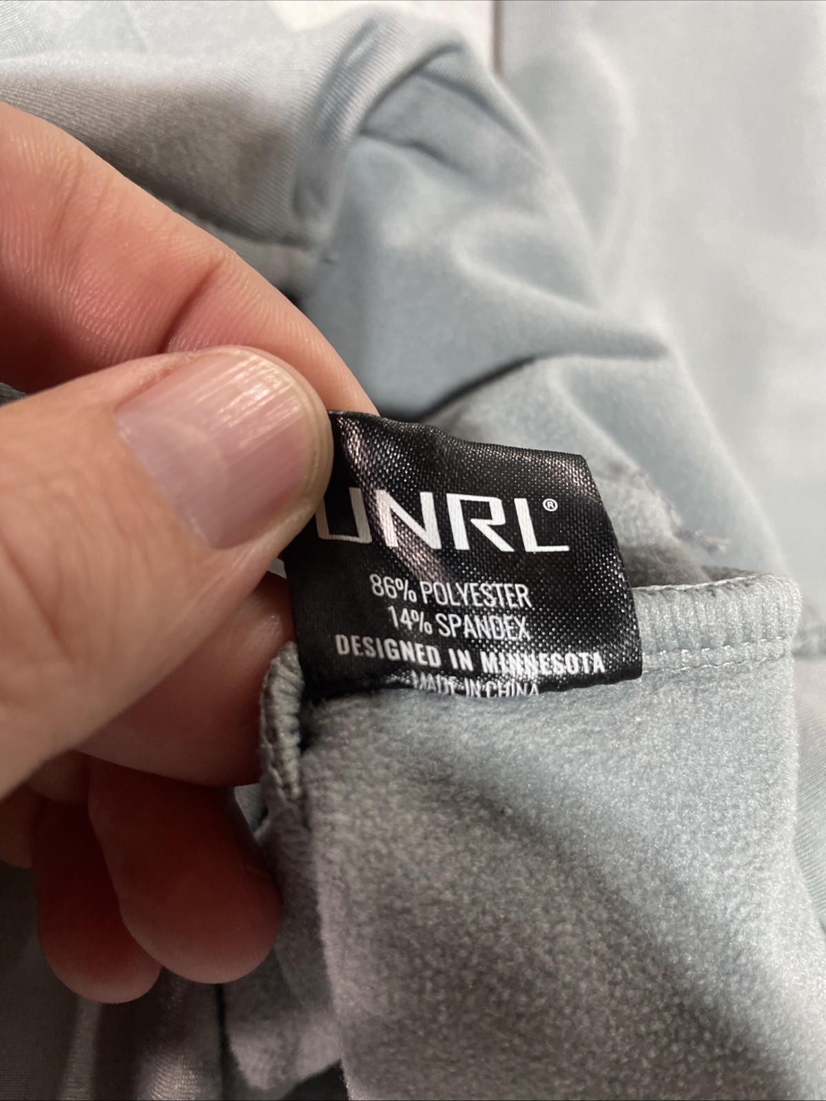 UNRL Men’s Full Zip Performance Hoodie Jacket Gray Size Small Stretch Athletic