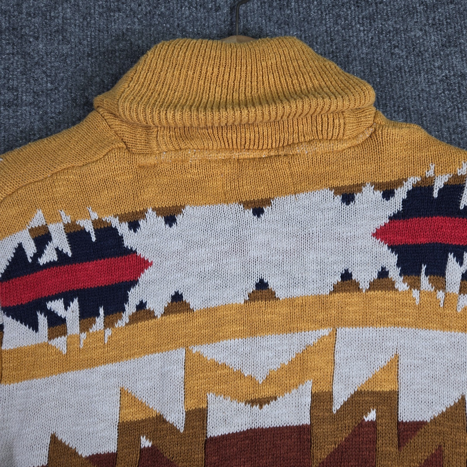 Sun + Stone Cardigan Sweater Mens M Southwestern Aztec Full Zip Cotton Shawl
