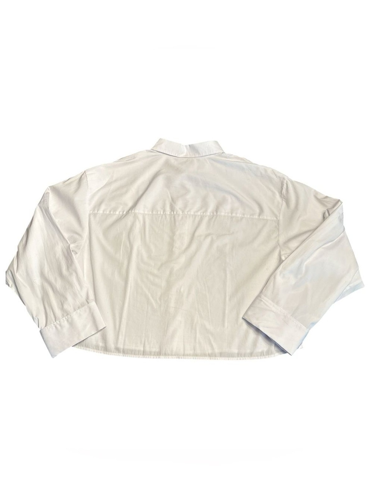 Madewell women’s Straight-Hem Tuxedo Shirt long sleeve white Size L NWT