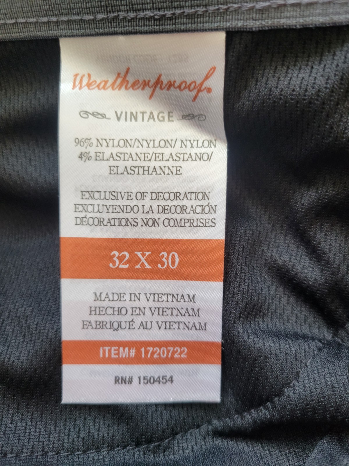 Weatherproof Men’s 32×30 Straight Stretch Tech Pant Flex Waistband Zip Pocket
