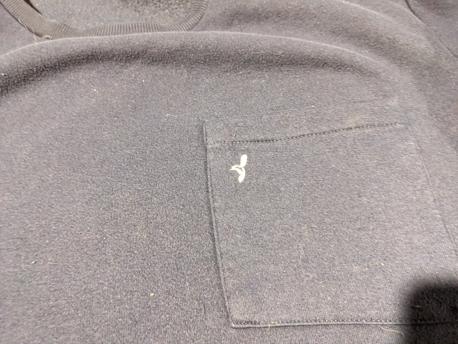 Troop Sweater Mens XL Sweatshirt Fleece Lined Crewneck Logo Spellout Navy Blue