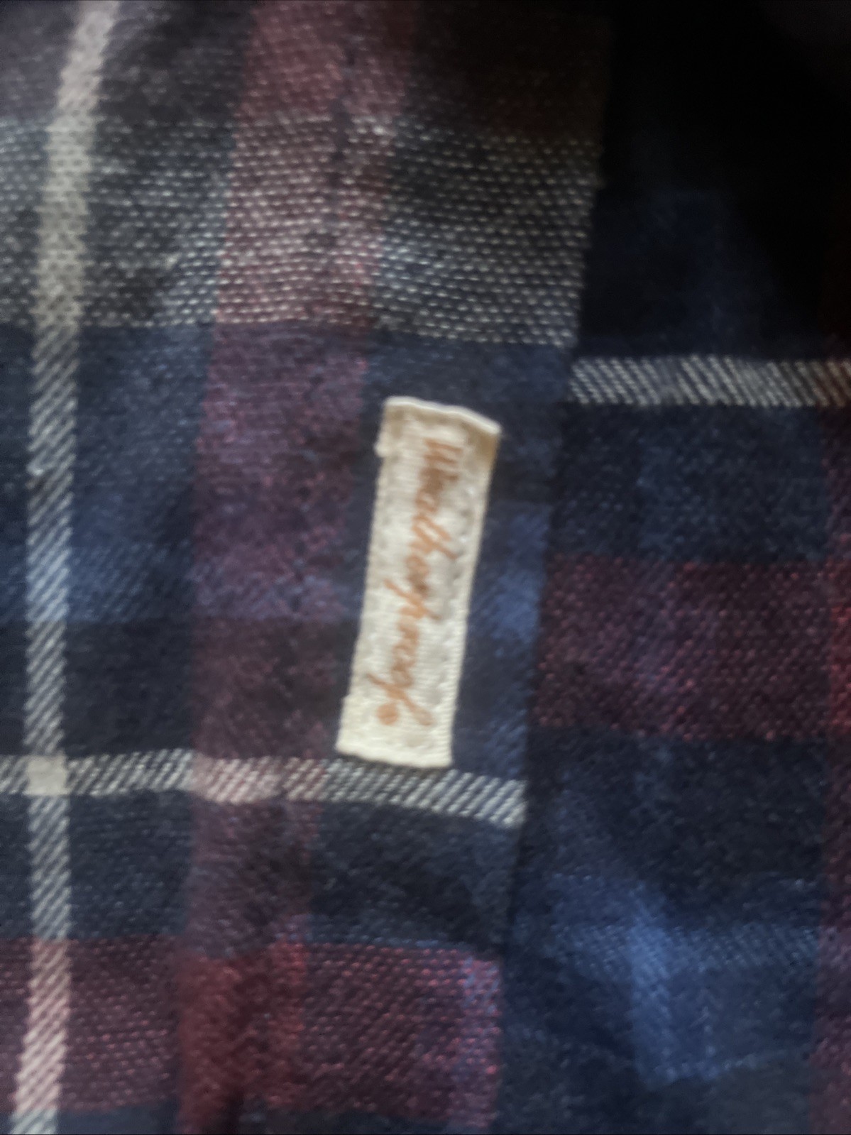 Original Weatherproof Vintage Flannel Shirt Button Up Soft Red White And Blue