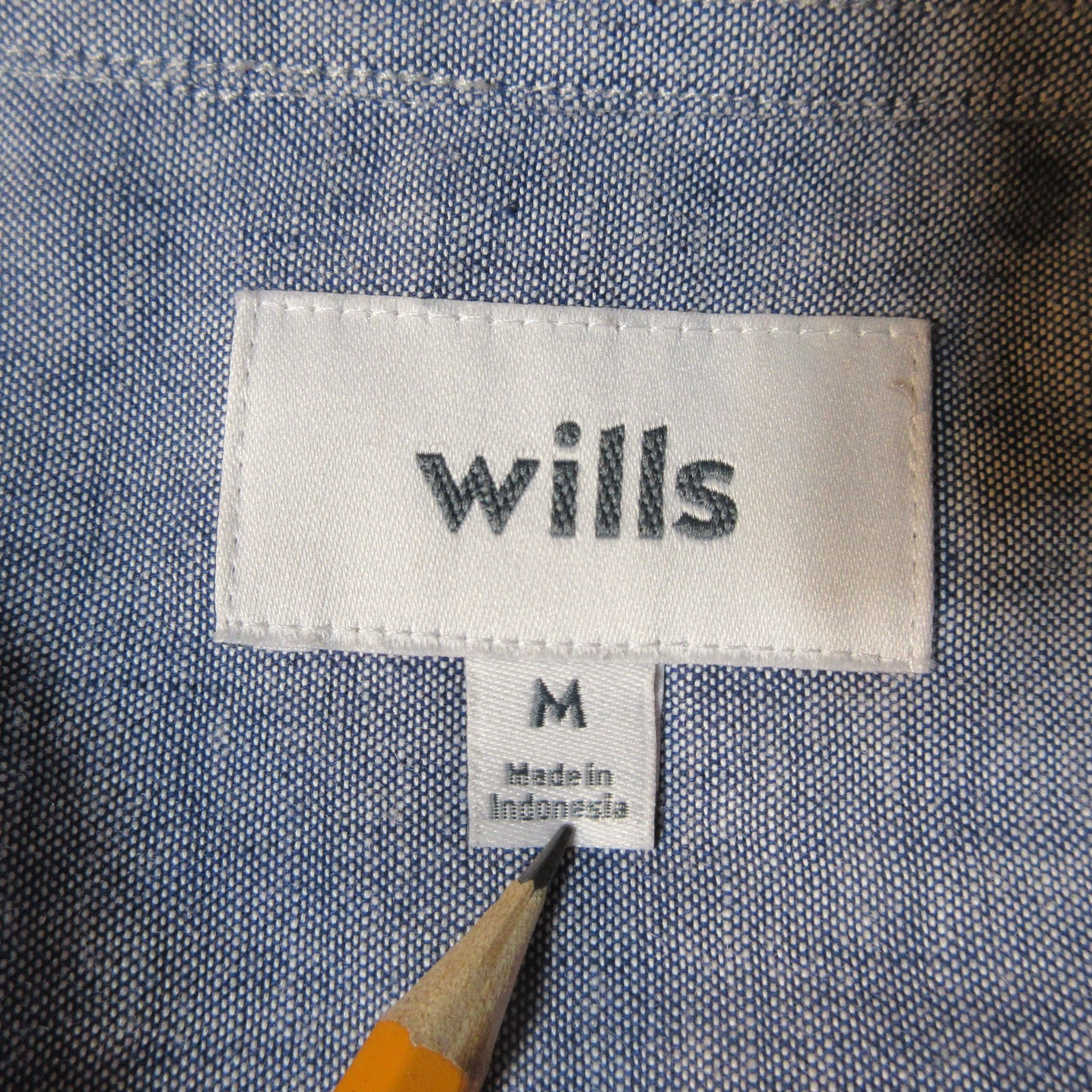 Wills Shirt Medium Mens Linen Blend Button Down